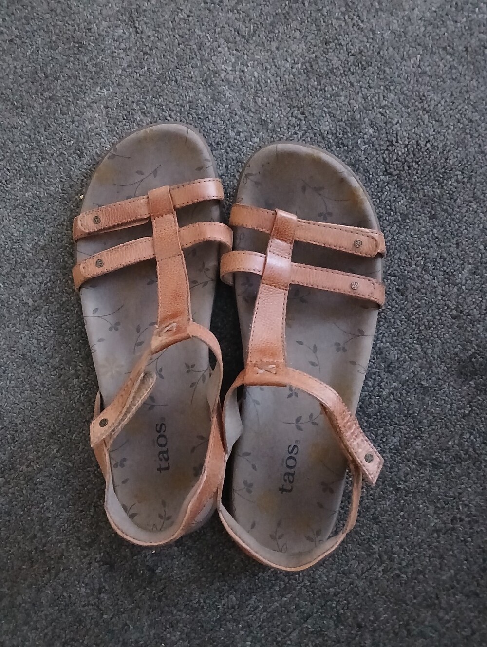 Taos Footwear Women Brown Leather Strappy Sandals Size 8